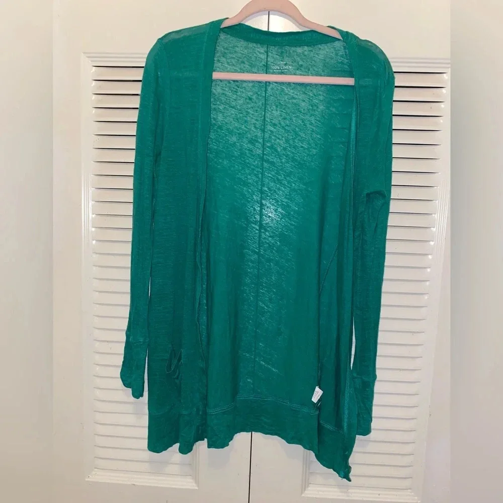J.Crew Whisper Linen Cardigan